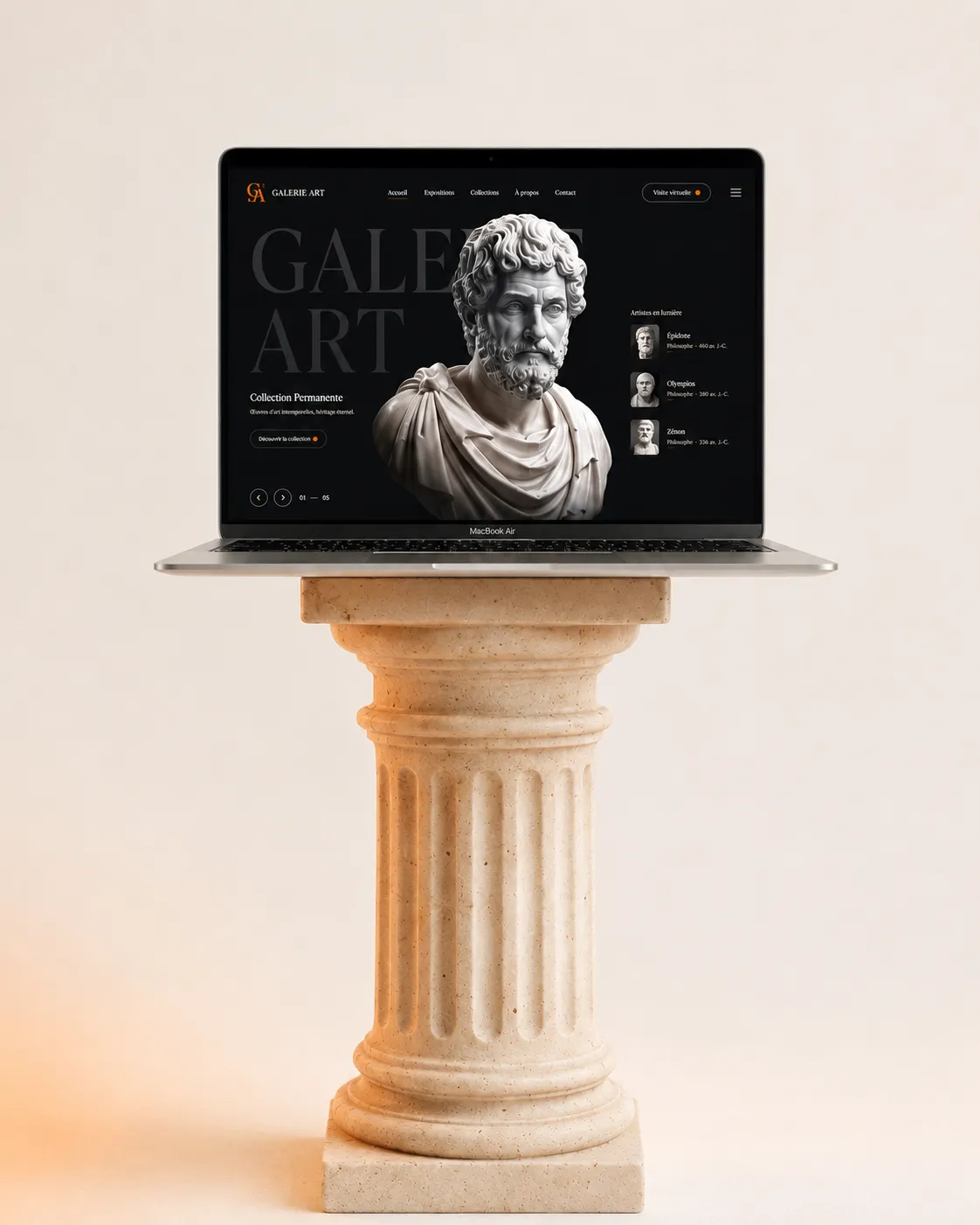 Aperçu d'un site vitrine réalisé par MLD DEV, présenté en format vertical